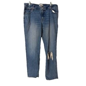 Abercrombie & Fitch Jeans 90's Straight Low Rise Size 33 16 Distressed